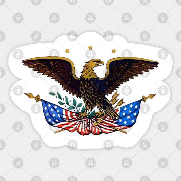 Vintage Patriotic American Eagle Sticker by Desert Owl Designs
